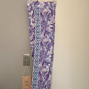 NWT Lilly Pulitzer Bal Harbour purple in the bloom palazzo pants, Sz. M